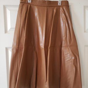FOREVER 21 faux leather tan skirt size M